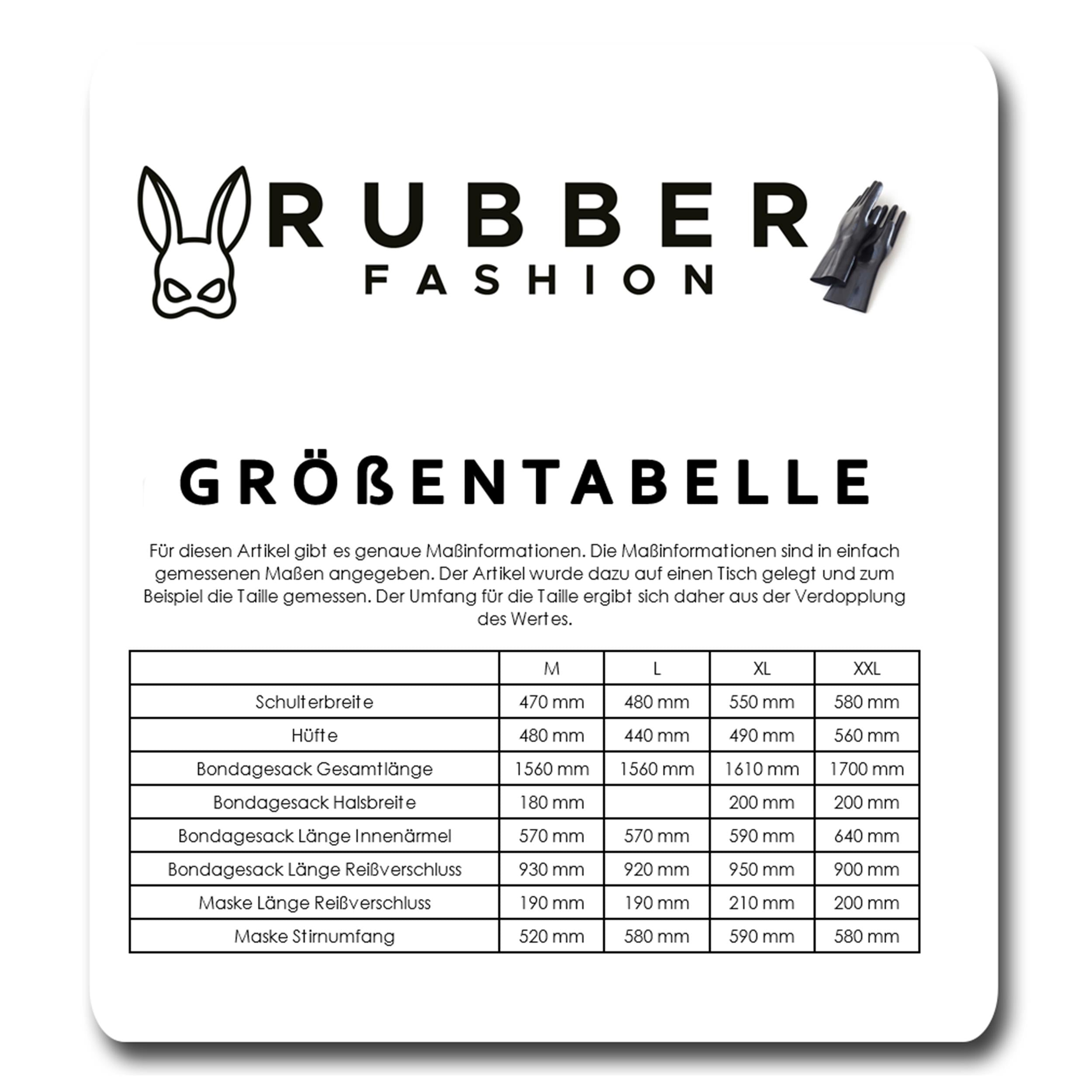 Rubberfashion glänzender Bondagesack Extrem Schlafsack - Glanz Bondage Bodybag Schlaf Sack mit Maske und Innenarmen Fesselsack Saunasack für Herren und Damen